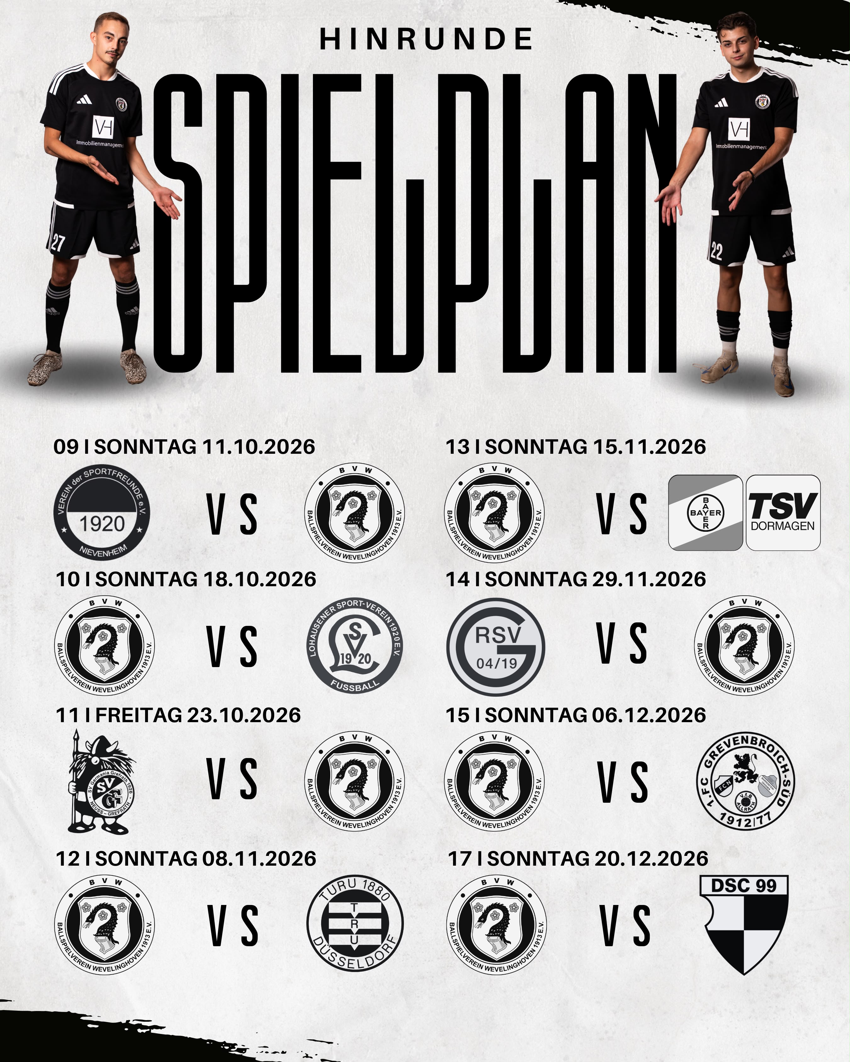 BVW Testspiele Saison2026/27