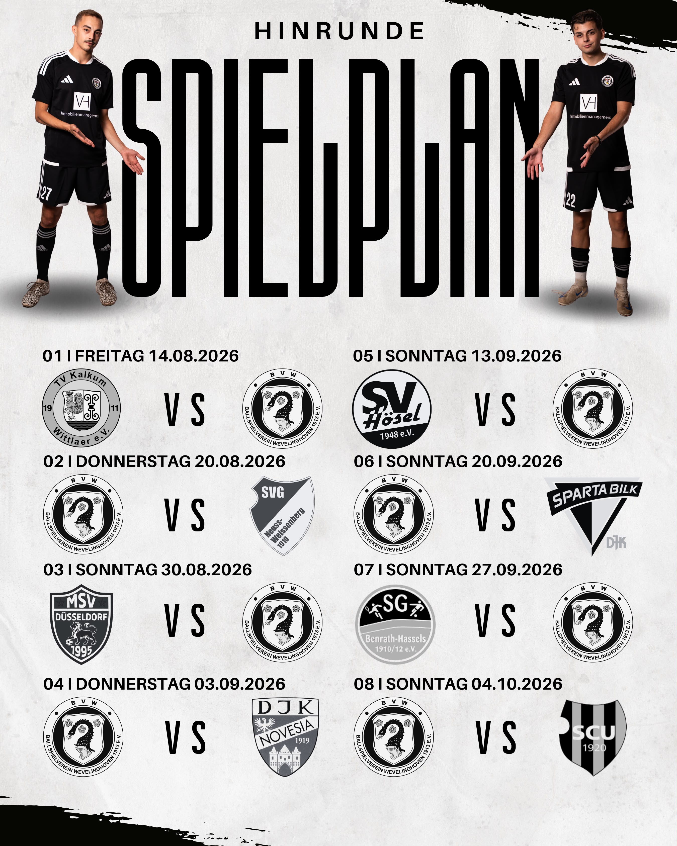 BVW Testspiele Saison2026/27
